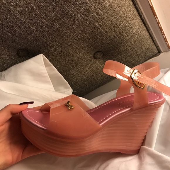 pink jelly heels